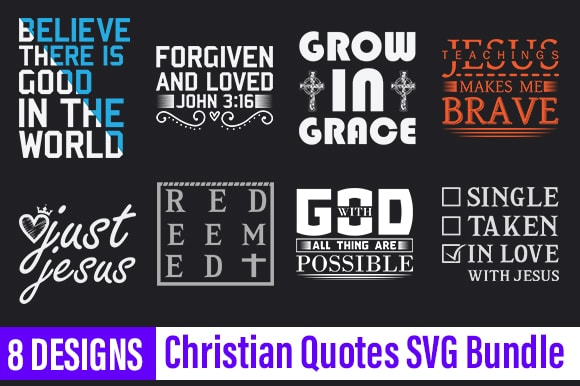 Christian jesus quotes designs bundle