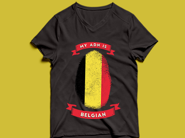 My adn is belgian t shirt design -my adn belgian t shirt design – png -my adn belgian t shirt design – psd