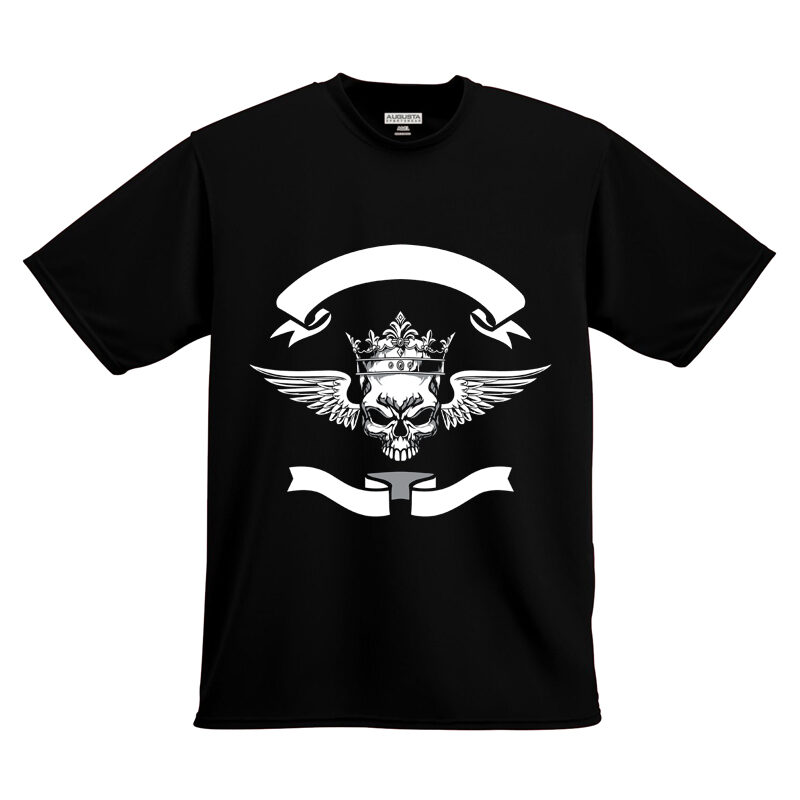 Skull With Crown Bikers Badge