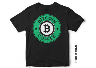 Bitcoin Coffee T-Shirt Design – Parody Design