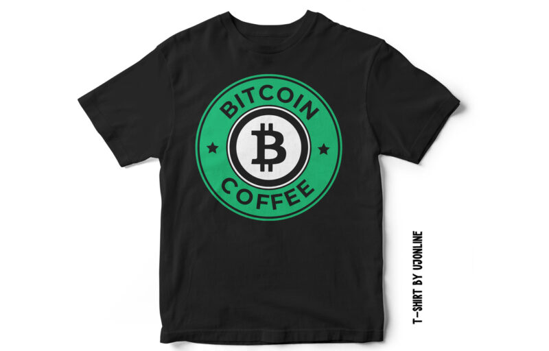 Bitcoin Coffee T-Shirt Design – Parody Design