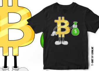 Bitcoin DOLLAR T-SHIRT DESIGN – Cryptocurrency t-shirt design
