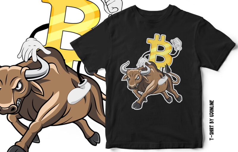 Bullish Bitcoin – Cryptocurrency T-Shirt Design