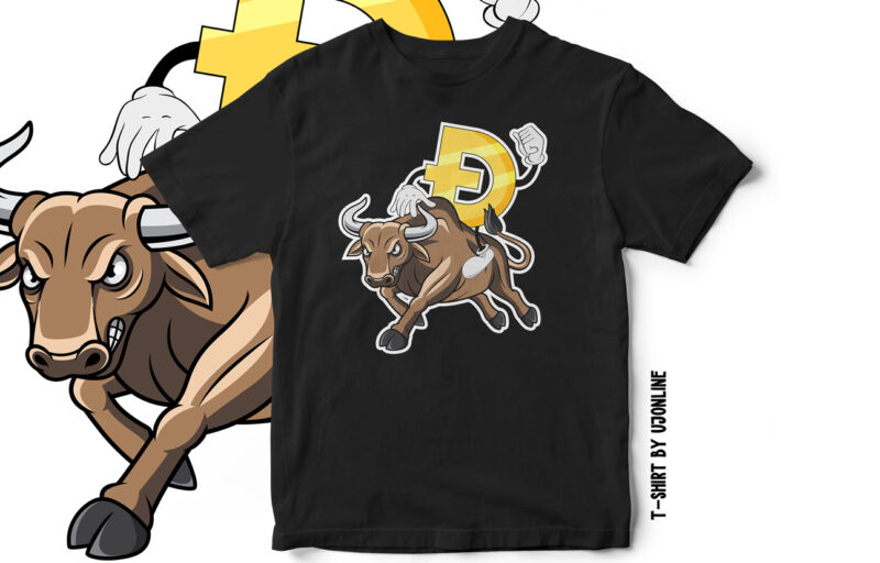 Bullish DogeCoin – cryptocurrency t-shirt design