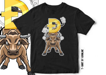 Bullish DogeCoin– the rise of DogeCoin – Cryptocurrency t-shirt design