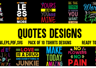 quotes pack | typography designs for sale.