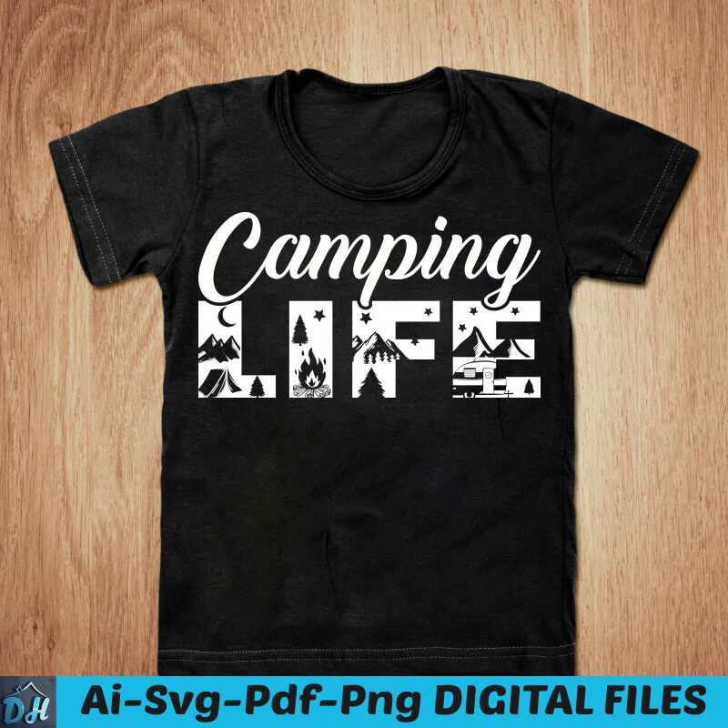 Camping life t-shirt design, Camping shirt, Camper shirt, Mountain tshirt, cam tshirt, Funny Camping tshirt, Camping sweatshirts & hoodies