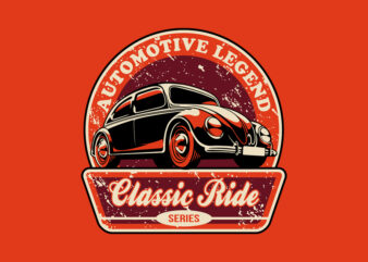 Classic Ride t shirt vector file