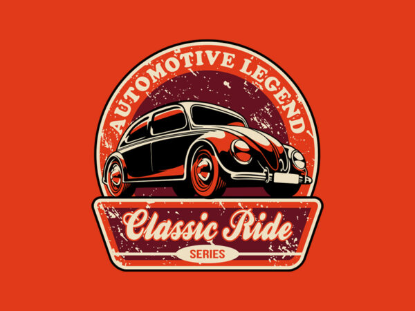 Classic ride t shirt vector file