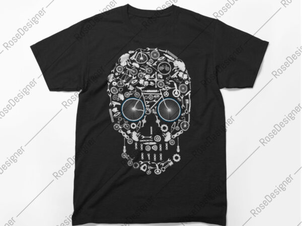 Cyclist skull vector t-shirt art design, cycle hobby, cyclist, cyclist skul svg