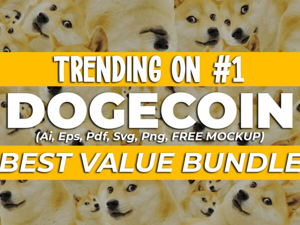 Dogecoin t-shirt design bundle – trending cryptocurrency