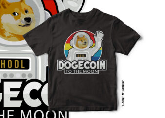 DogeCoin to the moon – T-Shirt design