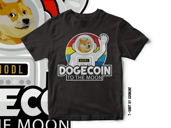 Dogecoin to the moon – t-shirt design