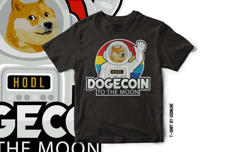 DogeCoin to the moon – T-Shirt design