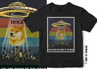 Dogecoin T-Shirt design – To the moon