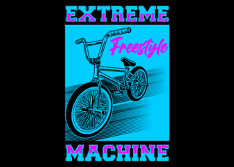 EXTREME FREESTLE MACHINE vector clipart