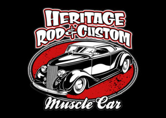 Heritage Rod Custom graphic t shirt