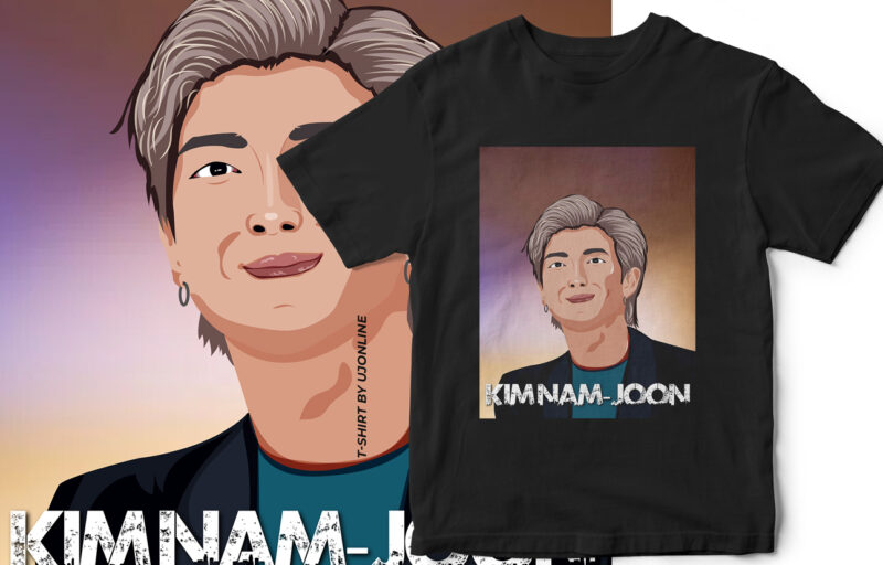 Kim Nam-Joon Vector Portrait – BTS T-Shirt Design – BTS FAN ART
