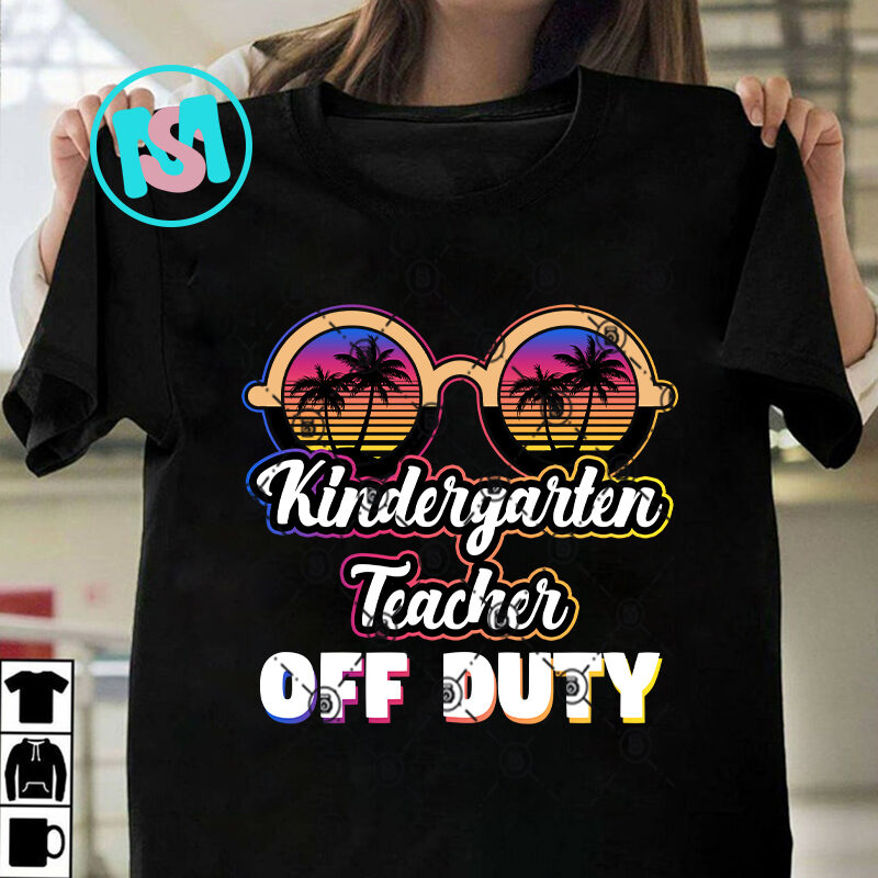 Kindergarten Teacher Off Duty Sunglasses Beach Sunset PNG, Teacher Off Duty PNG, Sunglasses Beach PNG Instant Download