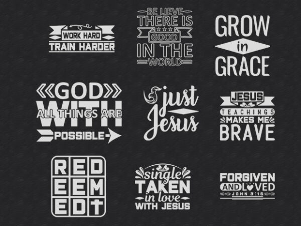 Christian jesus quotes designs bundle