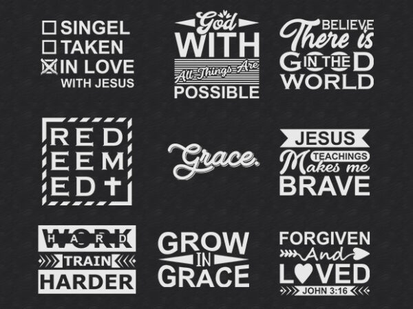 Christian jesus quotes designs bundle