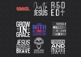 Christian jesus quotes designs bundle