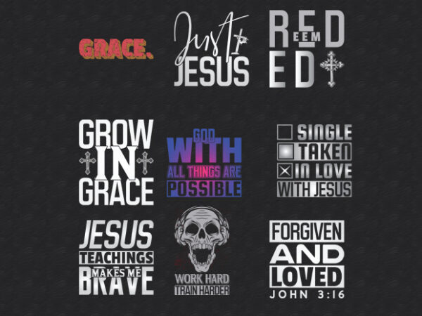 Christian jesus quotes designs bundle