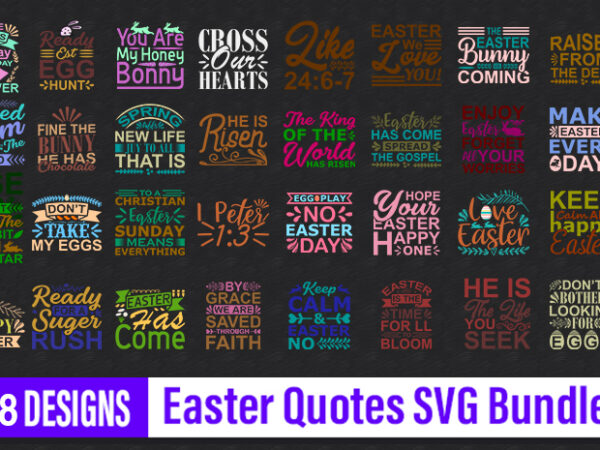 Easter quotes designs bundle | easter tshirt bundle | easter svg bundle | easter svg cut files