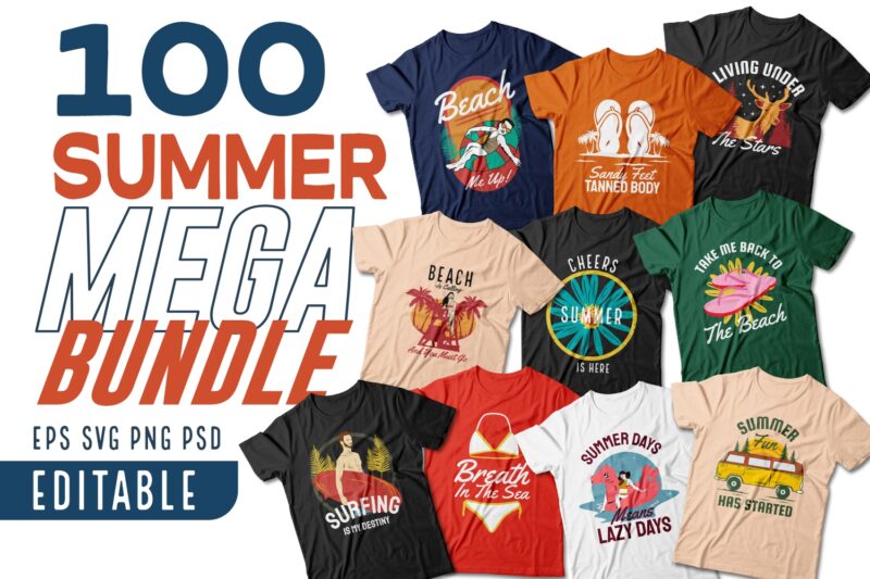 T-shirt design mega bundle, T-shirt design vector packs, T-shirt design bundle deals, Funny, Camping, Adventure, Surfing, Beach, Urban street wear, Fishing, Quotes, Slogans, Typography, Illustration, Cartoon, Animal, SVG, PNG,