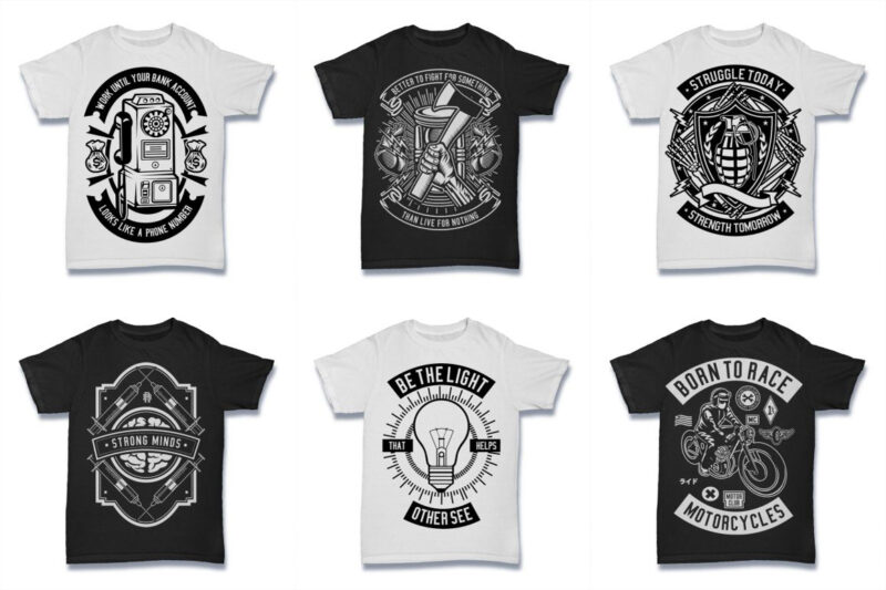 850 Tshirt Designs Retro MEGA BUNDLE