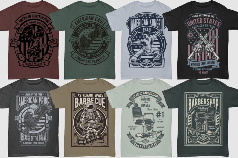 850 Tshirt Designs Retro MEGA BUNDLE