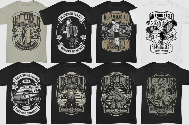 850 Tshirt Designs Retro MEGA BUNDLE