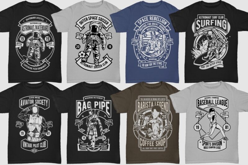 850 Tshirt Designs Retro MEGA BUNDLE