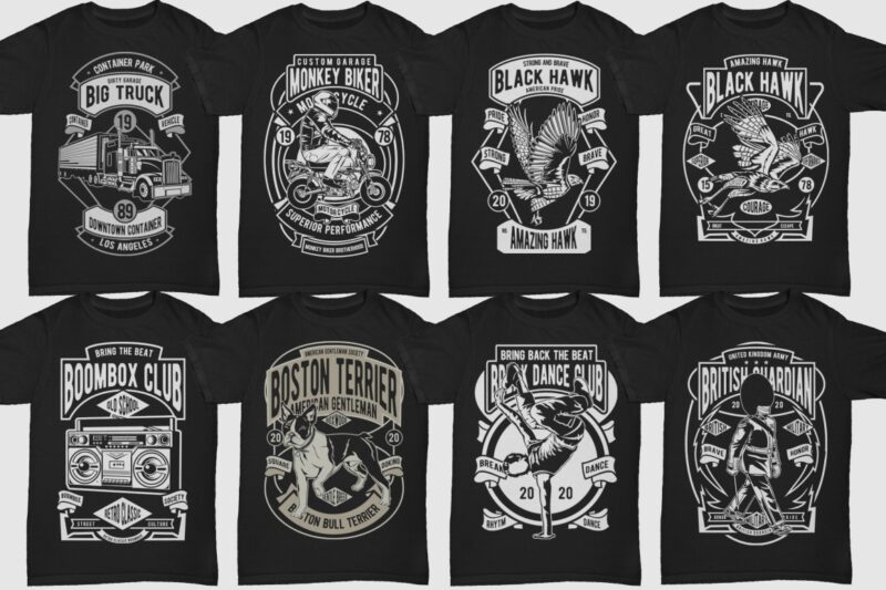 850 Tshirt Designs Retro MEGA BUNDLE