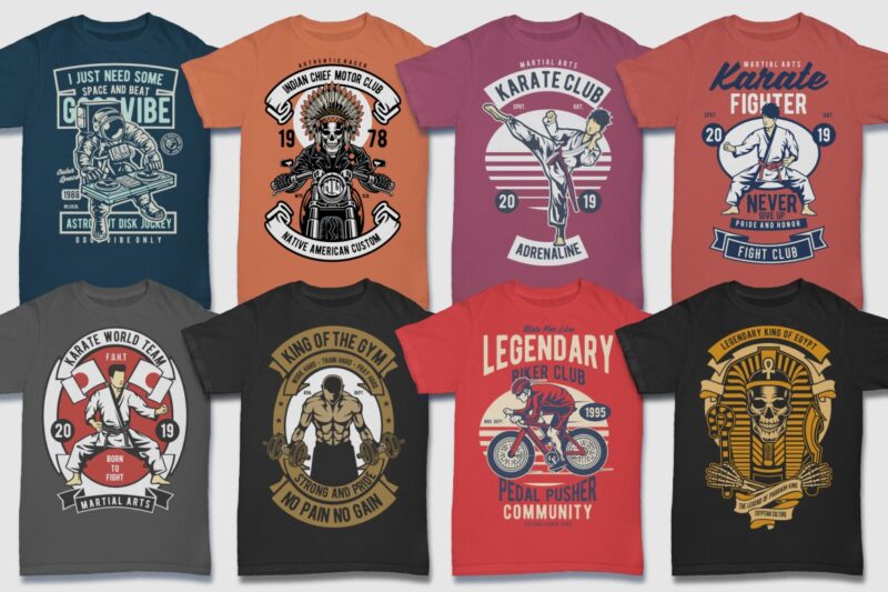 850 Tshirt Designs Retro MEGA BUNDLE