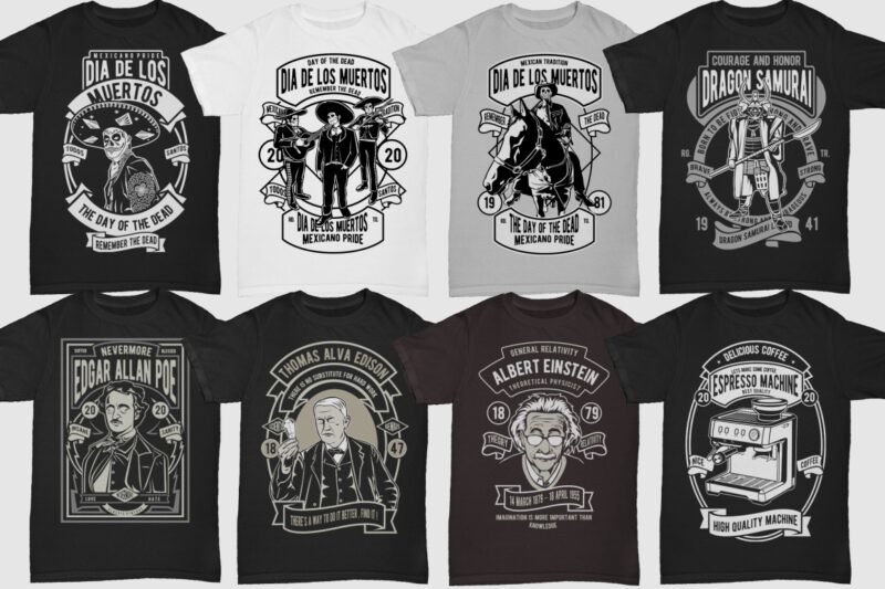 850 Tshirt Designs Retro MEGA BUNDLE