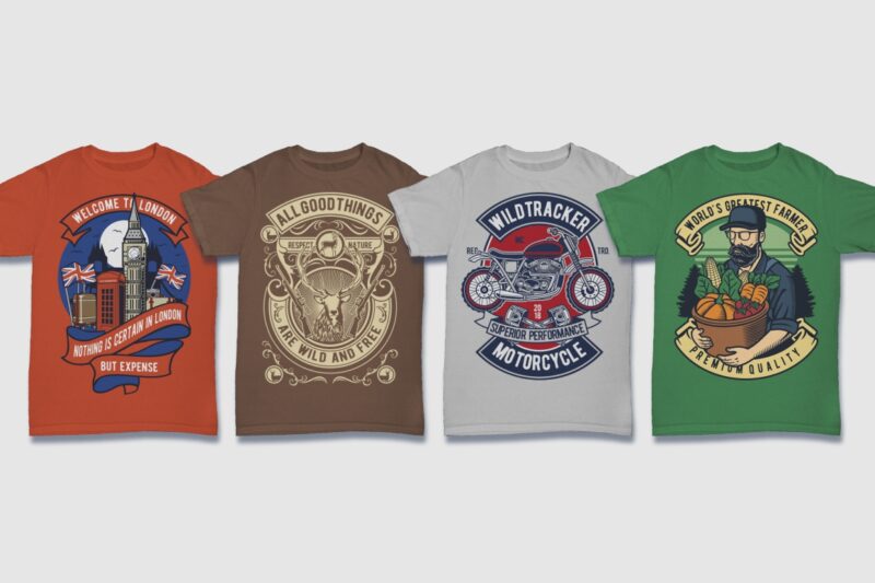 850 Tshirt Designs Retro MEGA BUNDLE