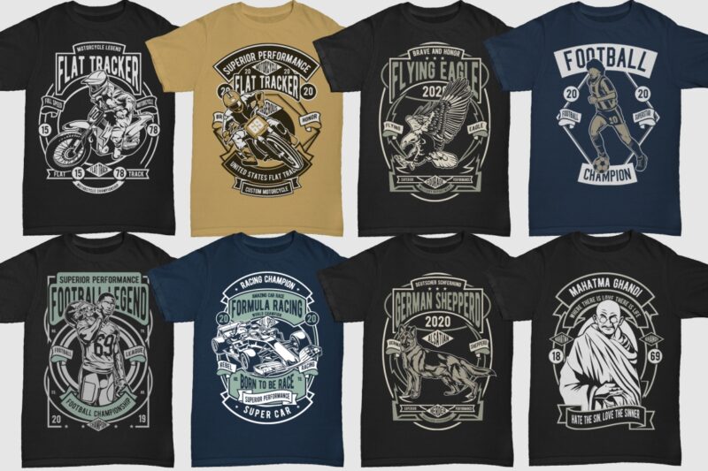 850 Tshirt Designs Retro MEGA BUNDLE