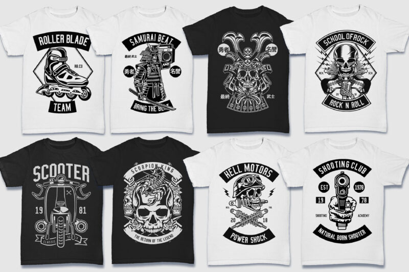 850 Tshirt Designs Retro MEGA BUNDLE