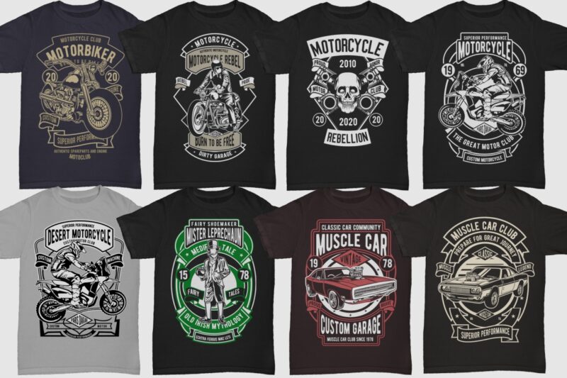 850 Tshirt Designs Retro MEGA BUNDLE