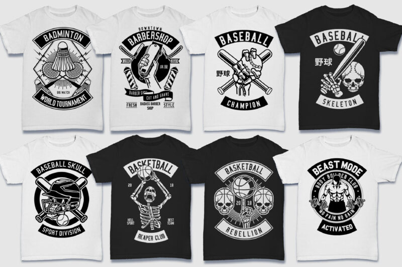 850 Tshirt Designs Retro MEGA BUNDLE