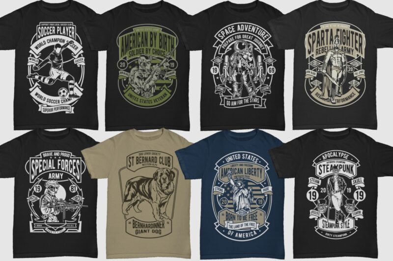 850 Tshirt Designs Retro MEGA BUNDLE