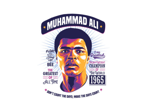 Muhammad ali t shirt designs for sale