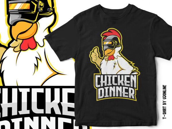 Pubg chicken dinner t shirt design
