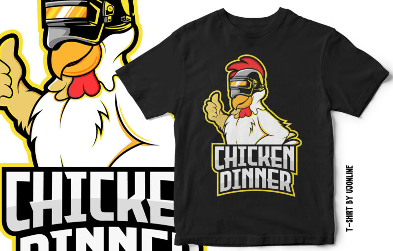 PUBG CHICKEN DINNER T SHIRT DESIGN