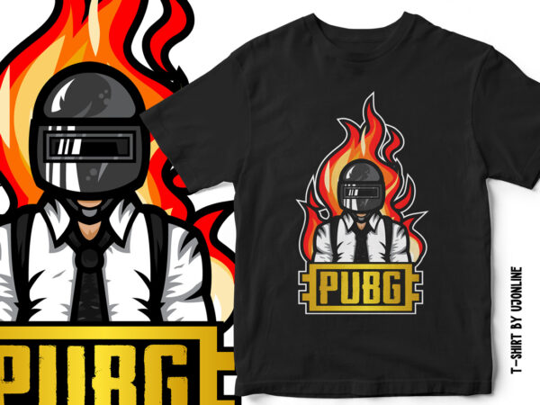 Pubg gaming mascot t shirt design for sale