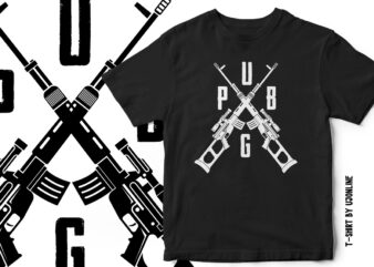 PUBG Gaming T-shirt design, PUBG SVG