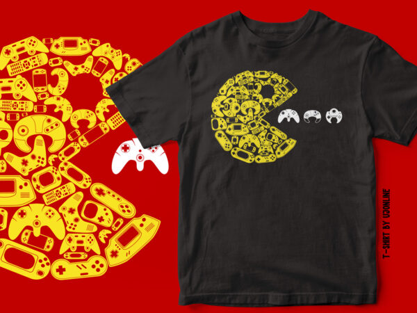 Pacman game – gaming t-shirt design for gamers