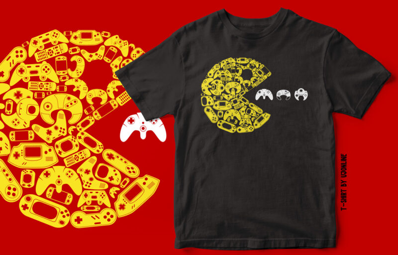 Pacman Game – Gaming T-Shirt Design for gamers