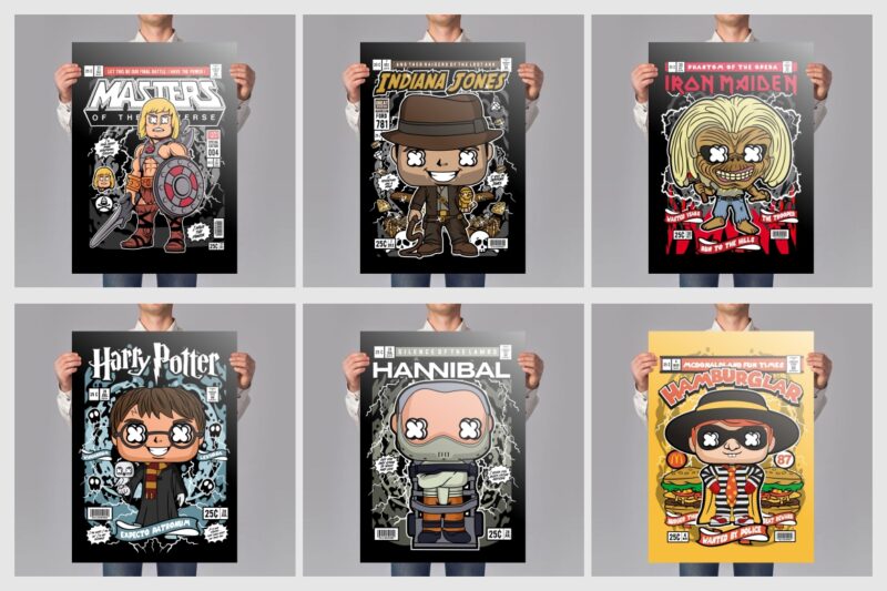 125 Pop Culture Tshirt Designs Bundle #7